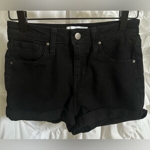 RSQ High Waisted Black Denim Shorts Women’s Size 24